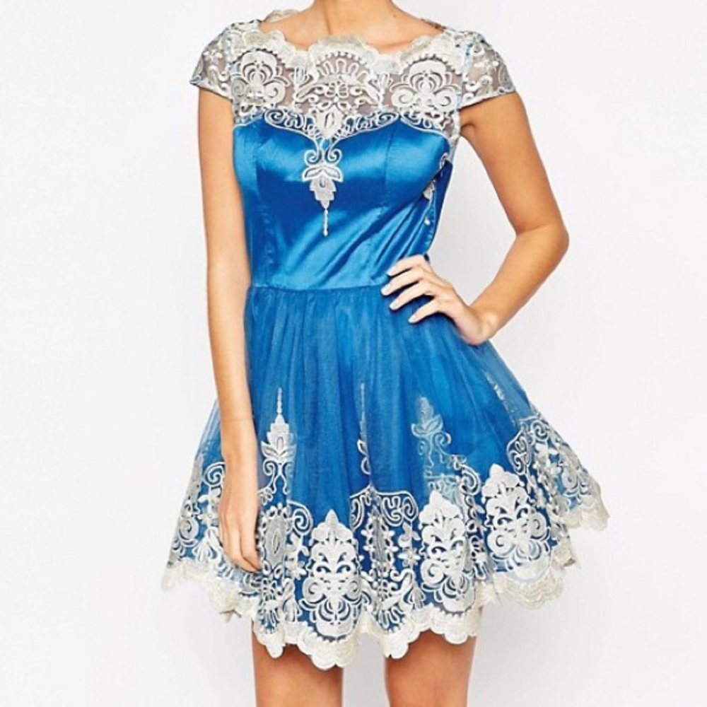 Chi Chi London Lace Off Shoulder Mini Dress